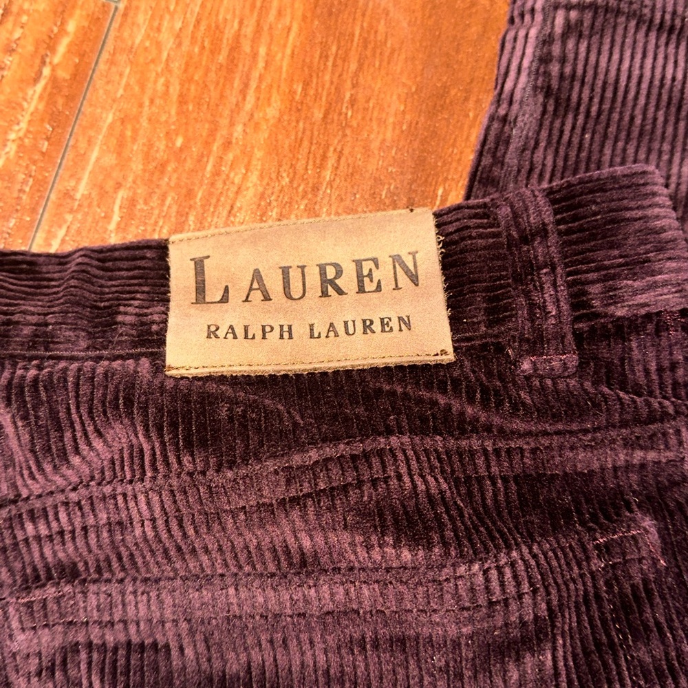 Ralph Lauren Rich Burgundy Corduroy Trousers - Picture 5 of 6